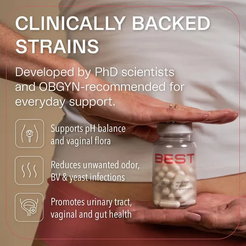 Vista 4 de Los mejores probióticos vaginales para mujeres Equilibrio de pH con prebióticos, mezcla de probióticos Lactobacillus y arándano Probiótico