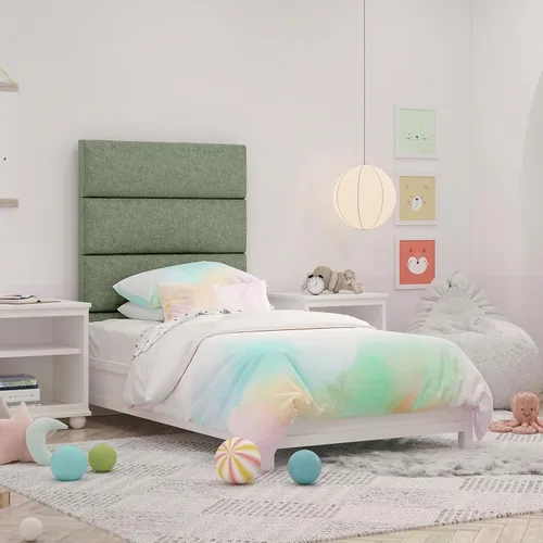 Vista 109 de Jaxx Panelist - Cabecero acolchado moderno, juego de 4 paneles para montar en la pared (cada uno de 11.25 x 38 pulgadas), tamaño King