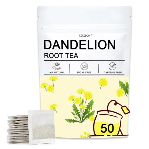 Vista 8 de Bolsas de té de hoja y raíz de diente de león, té de hierbas 100% natural para apoyo hepático y salud renal, sin cafeína, té de hierbas