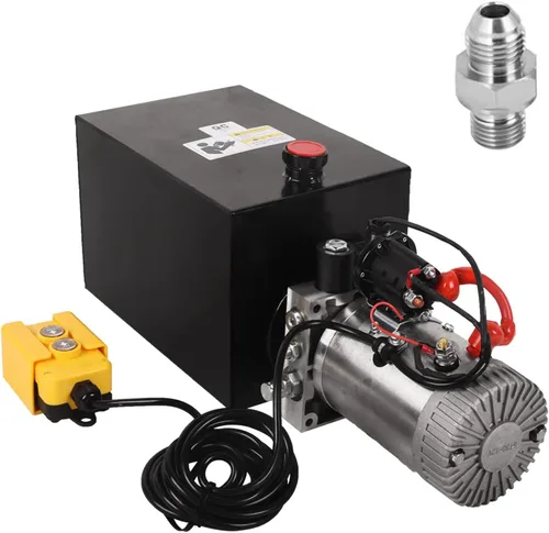 Vista 15 de Unidad de potencia hidráulica de 12 V 3200 PSI, bomba hidráulica de doble efecto para remolque volquete y elevación de automóviles
