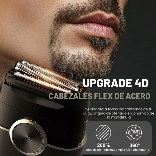 Vista 2 de Afeitadoras eléctricas para hombres: 4 cuchillas flotantes