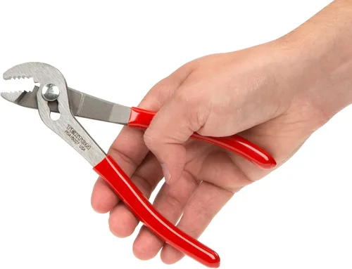 Vista 7 de TEKTON Juego de alicates deslizantes de punta angular, 3 piezas (5, 7, 10 pulgadas) PGA16103 Fabricado en Estados Unidos
