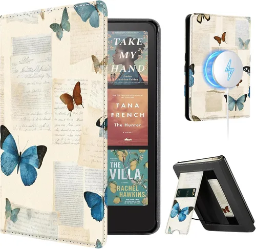 Vista 53 de CoBak Funda inteligente para Kindle Paperwhite de 6.8" de 11ª generación 2021 con función de encendido automático, ligera, delgada, de piel **Salvia