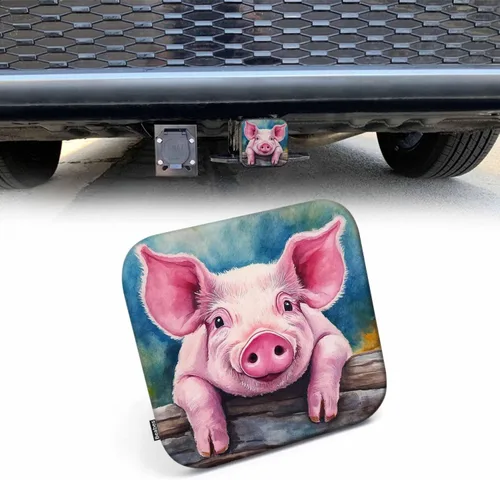 Vista 32 de Cubierta de enganche de remolque Beabes 2 pulgadas águila calva, cubierta de enchufe de remolque de águila calva estadounidense bandera de EE. UU.