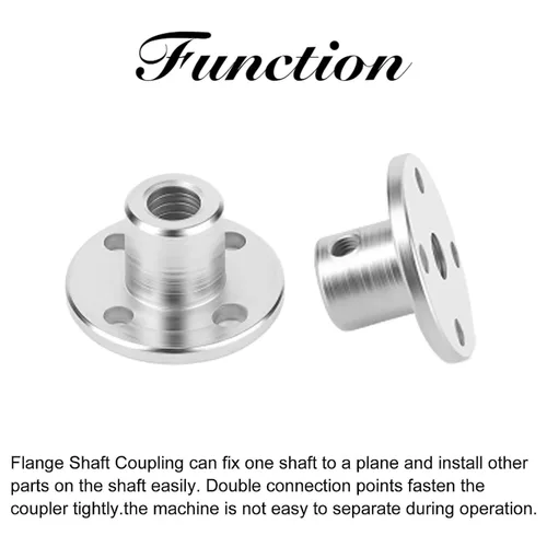 Vista 3 de Paquete de 2 acoplamientos de eje de brida de 0.118 pulgadas (0.118 in) Accesorios de rodamientos de eje de metal de alta dureza, accesorio