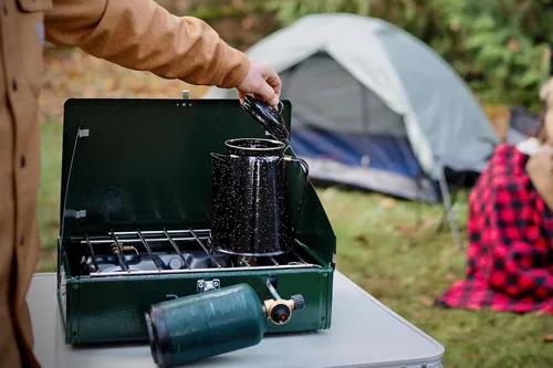 Vista 8 de Cafetera percoladora de esmalte Stansport de 8 tazas