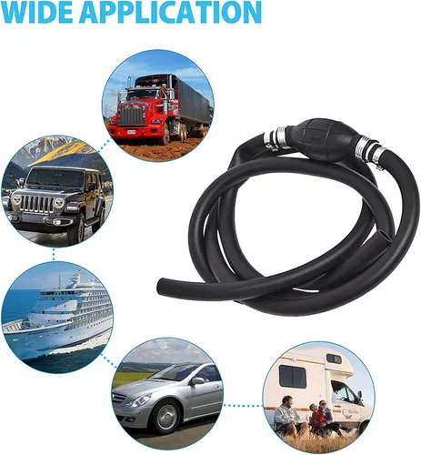 Vista 7 de Conjunto universal de línea de combustible de 5/16" 8mm con bombilla de imprimación - Abrazaderas de manguera de acero para motores marinos fuera