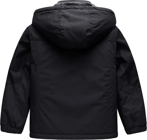 Vista 2 de CREATMO US Chaqueta de esquí impermeable para niño, abrigo de nieve cálido para invierno, resistente al viento, chaqueta de lluvia para snowboard