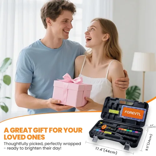 Vista 8 de Kit de herramienta de tuerca de remache FOREVTL, kit de herramienta de remache de 40.6 cm con 13 mandriles métricos y SAE, herramienta manual