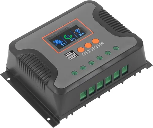Vista 8 de PWM Controlador de carga solar, 60A 12V 24V 36V 48V 2 Puerto USB Pantalla LCD ajustable AGM Gel Inundado Batería de Litio.
