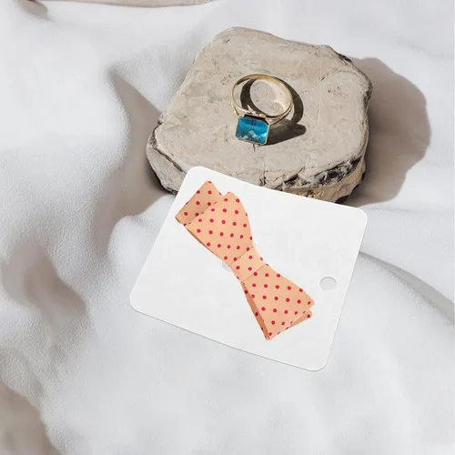 Vista 9 de ULTECHNOVO Tarjetas de exhibición de lazo, 200 tarjetas de exhibición de clips para el cabello, papel de papel, soporte para el lazo, tarjetas