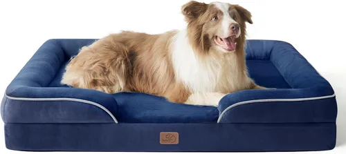 Vista 93 de Bedsure Cama ortopédica para perros de tamaño mediano – Cama lavable para perros medianos y gatos, impermeable, cómodo sofá para mascotas con funda
