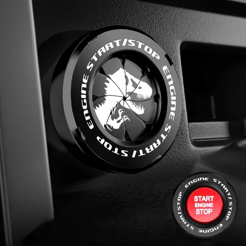 Vista 30 de Cubierta de Botón de Arranque Giratorio, Accesorios de Motor de Coche Push to Start Stop, Cubierta de Interruptor de Encendido Automático, Regalo