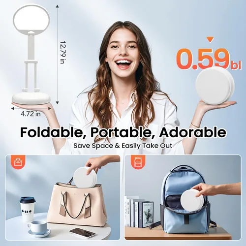 Vista 2 de PIKOY Lámpara Recargable Inalámbrica Operada por Batería - 3600mAh 10 Niveles de Brillo Lámpara de Mesa y Escritorio LED Inalámbrica, Pequeña Mini