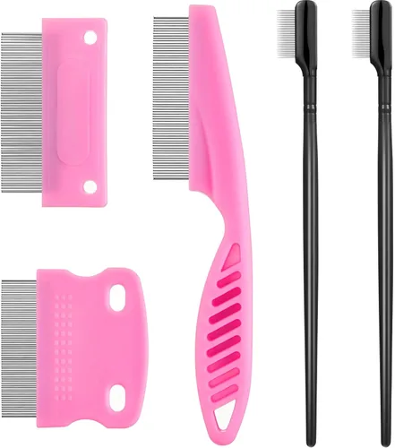 Vista 11 de Peines para ojos de perro, 5 peines para quitar manchas de lágrimas, peine de aseo de mascotas para perros pequeños, elimina suavemente el moco