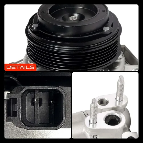 Vista 9 de A-Premium Compresor de aire acondicionado de CA con embrague compatible con Jeep JL Series Wrangler 2018-2023 2.0L, Serie KL Cherokee 2019-2022 2.0L