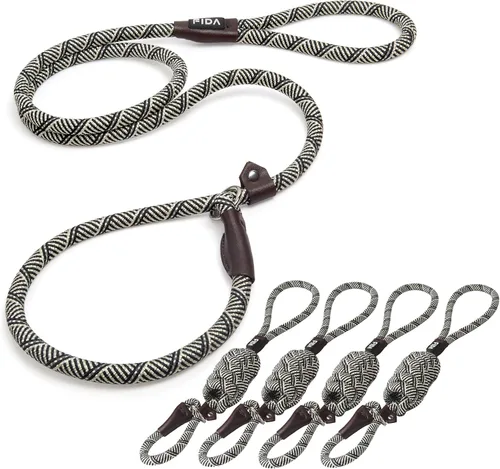 Vista 34 de Fida - Correa antideslizante duradera, correa resistente de presilla de 6 pies x 1/2 pulgada, cómoda correa de entrenamiento para perros grandes