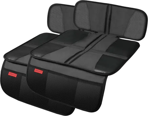 Vista 13 de Kaiphy Protector de asiento de automóvil, tapete de protección de asiento, acolchado grueso, duradero, tela impermeable, esquinas reforzadas