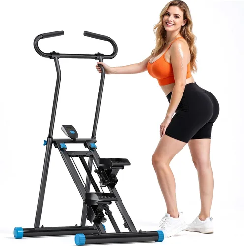 Vista 8 de Stair Stepper for Home Gym, 350 lbs Capacity Cardio Machine with Adjustable Height, Non-Slip Pedals, LCD Display, Foldable Design for Full Body