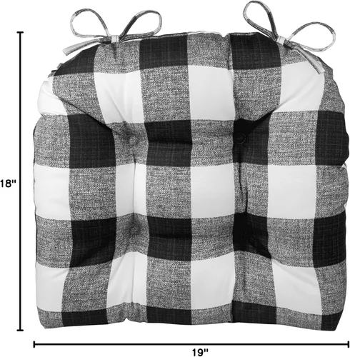 Vista 6 de Klear Vu Cojines de silla de mimbre para interiores y exteriores para muebles de patio, cocina y comedor, almohadillas de asiento resistentes al