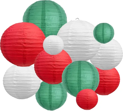 Vista 59 de BEISHIDA 10 Linternas de Papel Blancas Decorativas Chinas/Japonesas Colgantes Redondas de Papel Lámpara para Cumpleaños, Bodas, Navidad, Nupcial