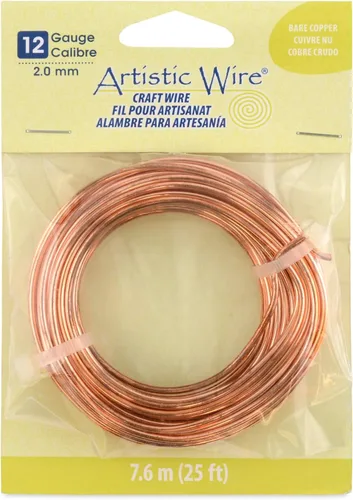 Vista 14 de Artistic Wire, Cable de cobre desnudo calibre 12 / 0.083 in, 10 pies / 10.2 ft