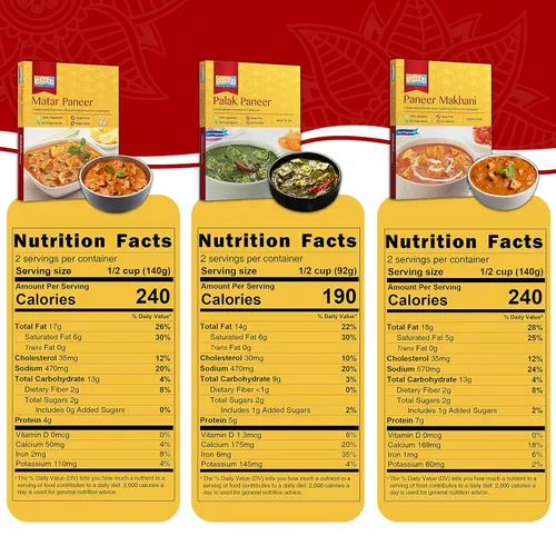 Vista 2 de Ashoka Heat & Eat Meals 1932, Kit de Comidas Vegetarianas Completamente Naturales, Platos Principales de Queso, Surtido de Curry Certificado Kosher