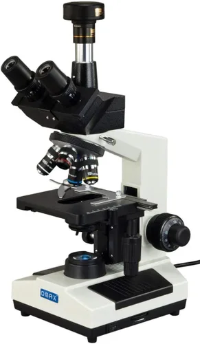 Vista 4 de OMAX Microscopio reemplazable trinocular compuesto 40X-2000X LED con cámara USB de 5MP