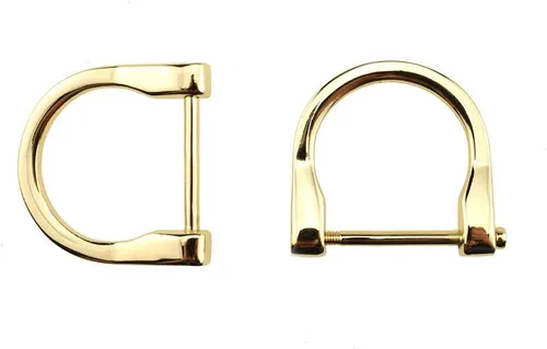 Vista 16 de HAHIYO Anillos en D con grillete de tornillo, herradura en forma de U, llavero con tornillo en ambos lados, alineado para bolsa de correa