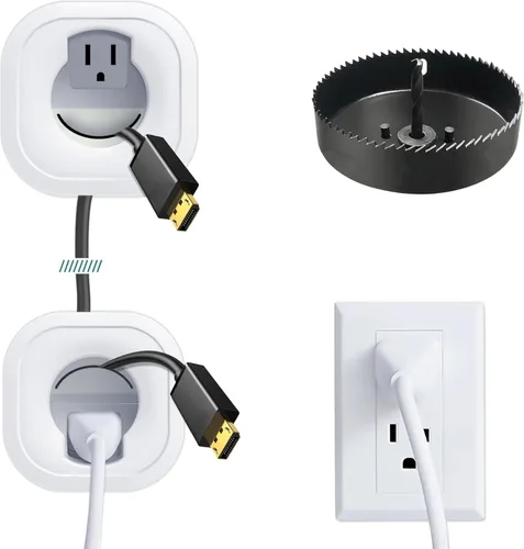 Kit de organización de cables en la pared, ocultación de cables para pared, oculta cables de TV al montar un televisor, incluye gestión de cables de