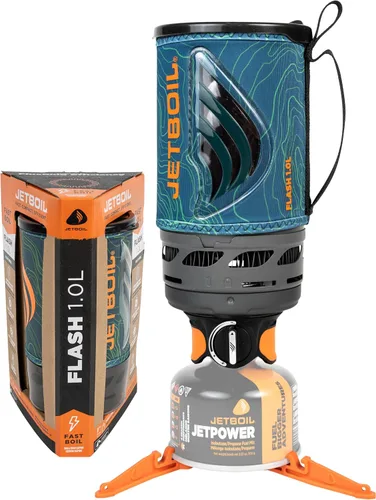 Vista 12 de Jetboil Estufa portátil de ebullición rápida para acampar y mochilero con encendido automático de 1 paso, quemador de propano/isobutano con taza