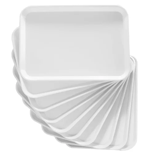 Vista 45 de 1 pieza de bandeja de procedimiento dental autoclavable con cierre, configuración de bandejas planas tamaño B (Ritter), bandejas planas