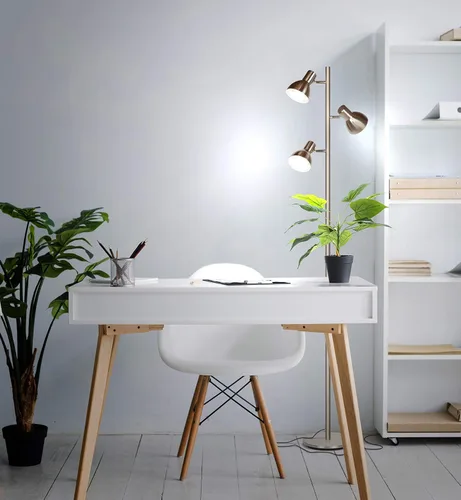 Vista 8 de Brightech Ethan - Lámpara de pie regulable para lectura de dormitorio y decoración de sala de estar, moderna lámpara LED de árbol alto para oficinas