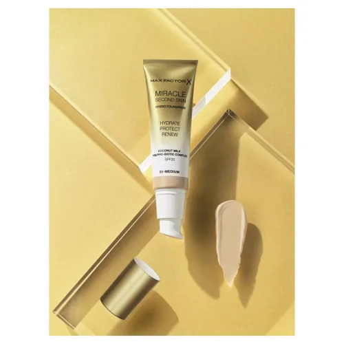 Vista 2 de Max Factor Miracle Second Skin Foundation SPF 20-01 Fair Foundation Mujeres 1.01 oz