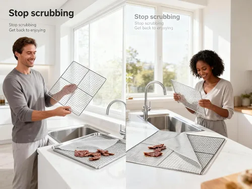 Vista 5 de Silicone Dehydrator Sheet for Magic Mill MFD-1098: 10-Pack 10.75x9.75 inch Reusable Drying Tray Liners - BPA-Free Easy Clean - Healthy Snacks