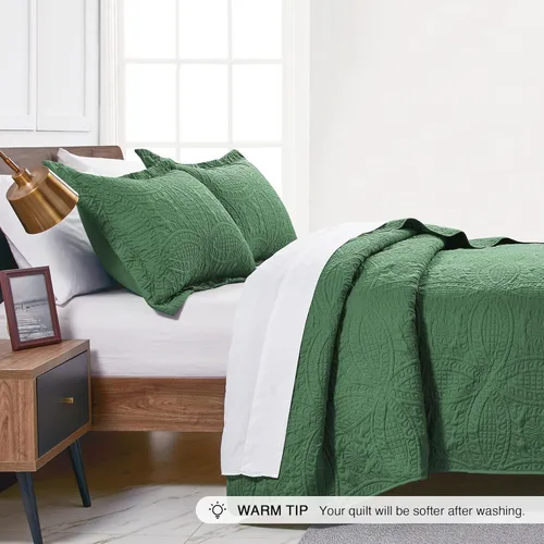 Vista 359 de Edredón de cama tamaño queen Love's cabin, color azul, para cama de verano, de microfibra ligera, estilo moderno, para todas las estaciones, 3