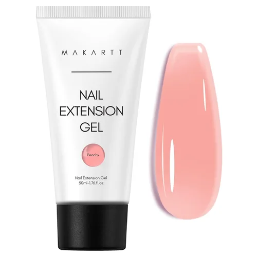 Vista 27 de Makartt Gel de uñas de poligel 50ml, gel constructor para uñas sin hema, rosa y marrón, fortalecedor multifuncional para extensión de uñas, gel duro