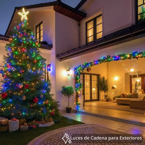 Vista 6 de Paquete de 2 tiras de 200 luces LED a pilas, luces parpadeantes multicolor Varios