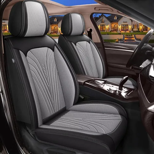 Vista 8 de 2 fundas de asiento delantero para Hyundai Accent 2017-2024 2025: fundas de asiento de automóvil de cuero impermeables y transpirables