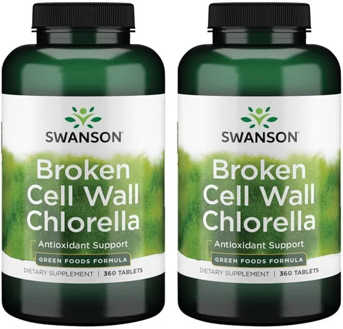 Vista 8 de Swanson Clorella de pared celular rota 500 miligramos 360 pestañas