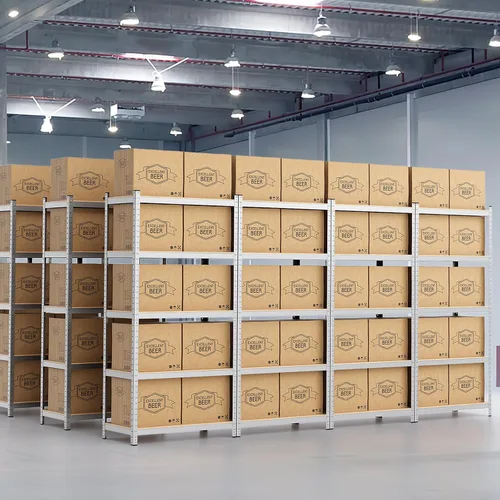 Vista 9 de ERGOMASTER Estantes de almacenamiento de garaje de 5 niveles, estantería de garaje de 2920 libras, estantería resistente, ajustable, sin pernos