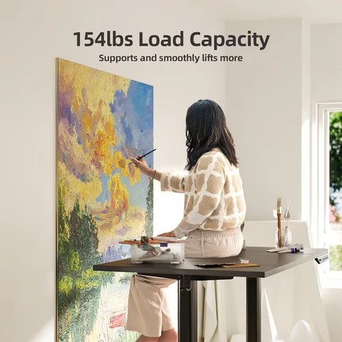 Vista 8 de INNOVAR Escritorio eléctrico de pie, escritorio de pie de altura ajustable, escritorio de pie de 40 x 24 pulgadas para computadora de oficina