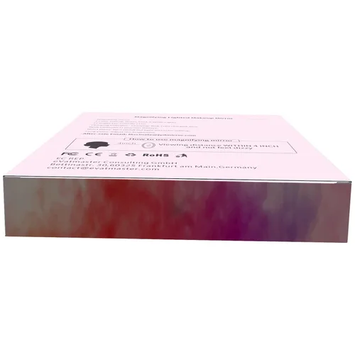 Vista 12 de FASCINATE Espejo de aumento de 10 x 1 x doble cara de aumento de maquillaje, espejo iluminado recargable con 3 ajustes de color, rotación ajustable