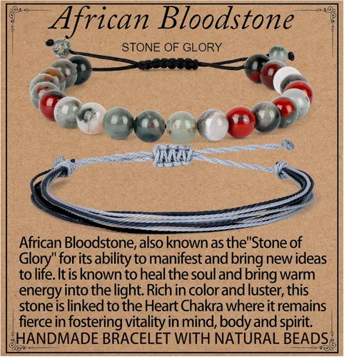 Vista 61 de LPBeads Pulsera de piedra natural hecha a mano de tamaño ajustable