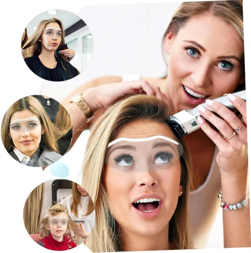 Vista 4 de 30 protectores faciales de plástico para corte de pelo, suministros de peluquería