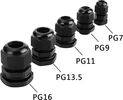 Vista 2 de Casquillos plásticos eBoot, resistentes al agua, ajustables, 3,5 - 13 mm juntas para cables, PG7, PG9, PG11, PG13,5, PG16, paquete de 20