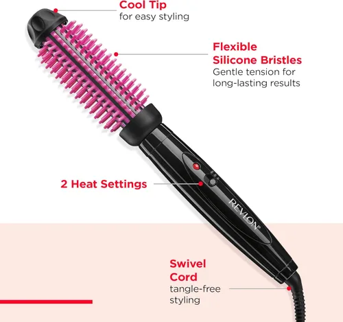 Vista 5 de Cepillo que voluminiza el cabello calentado de silicón, 1 pulgada, Revlon Salon