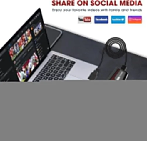 Vista 4 de Convertidor VHS a digital, dispositivo de tarjeta de captura de video, VHS VCR Hi8 Mini DV a Mac convertidor digital, convertidor de video RCA a USB