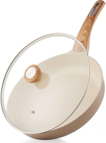 Vista 16 de SENSARTE Sartén antiadherente con tapa, sartén para saltear de 8 pulgadas, sartén antiadherente para tortilla, sartén de cocina saludable