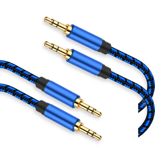 Vista 8 de Cable auxiliar de 3 pies – Cable de audio de 0.138 in compatible con estéreo de automóvil, cable auxiliar trenzado de nailon para altavoz, teléfono